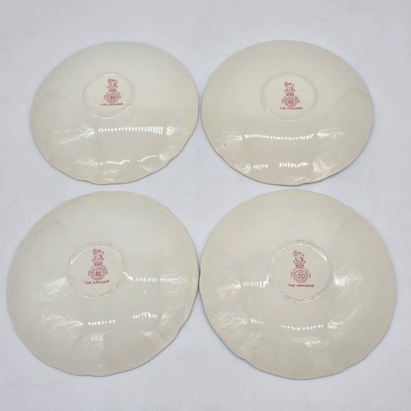 Four (4) Royal Doulton The Kirkwood Red Saucers